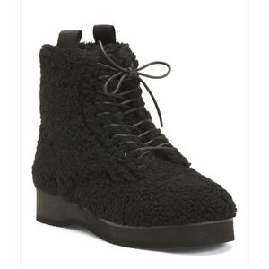NIB Roam Combat Cush Black Shearling Boots‎ Sz 10 $275